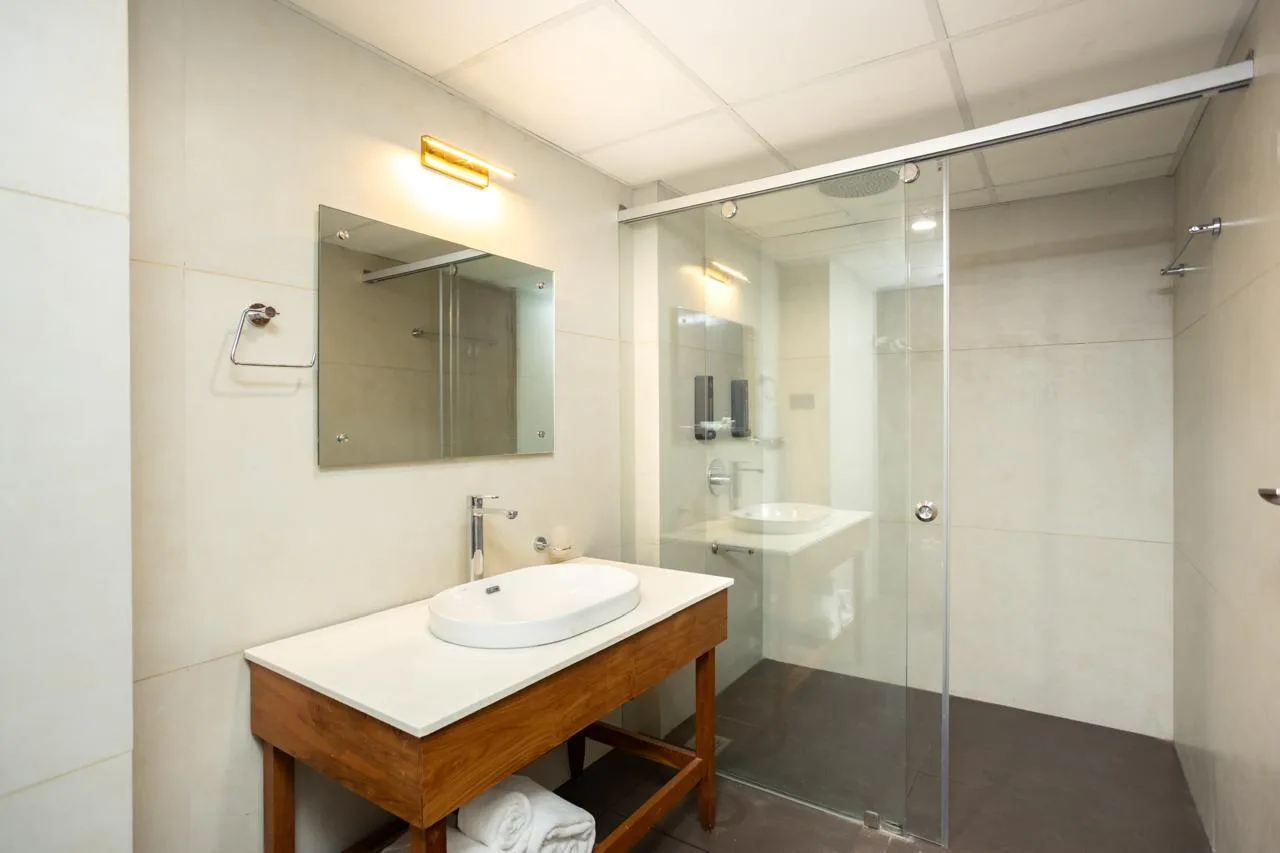 Premium bathroom amenities at Hotel Explora Calicut